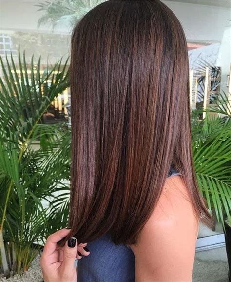 brunette straight hairstyles|medium length brunette haircuts.